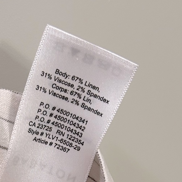 NWOT Aritzia Babaton Conan Linen Pants, Cropped, Stripped Dress Pant, classic - Picture 12 of 14